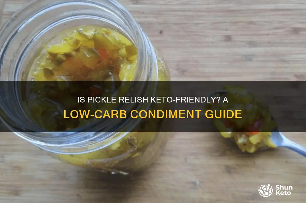 can you have pickle relish on keto