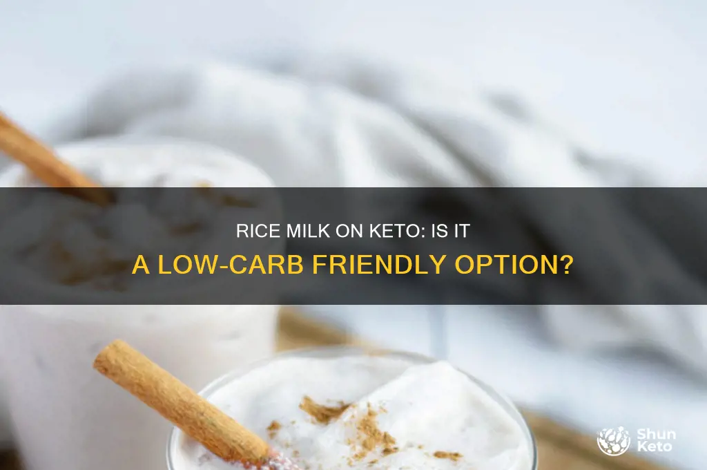 can you have rice milk on keto