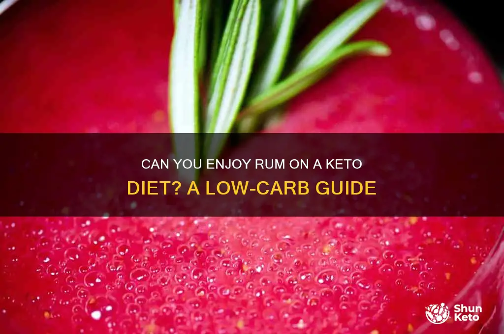 can you have rum on keto diet