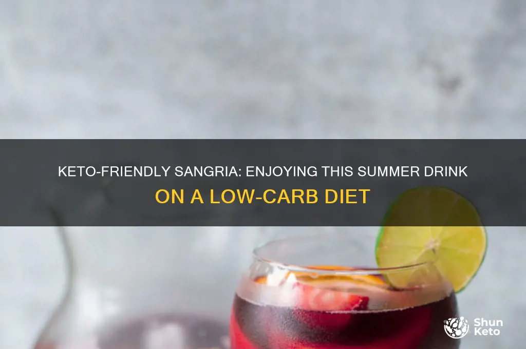 can you have sangria on keto