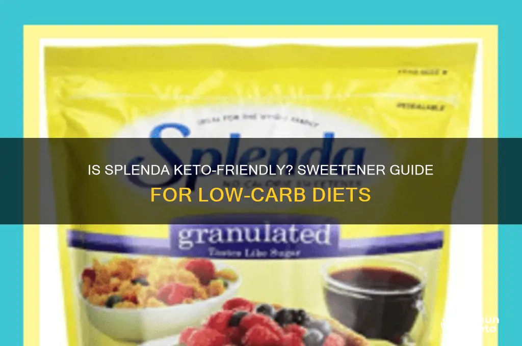 can you have splenda on a keto diet