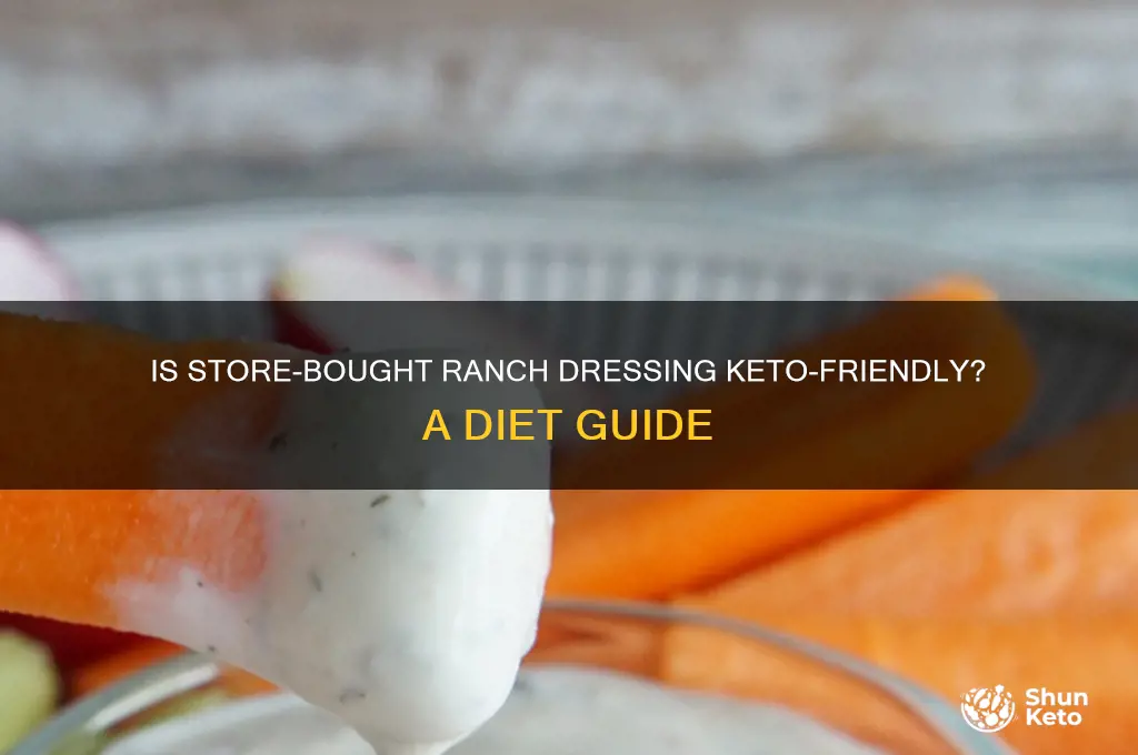 can you have store bought ranch dressing on keto