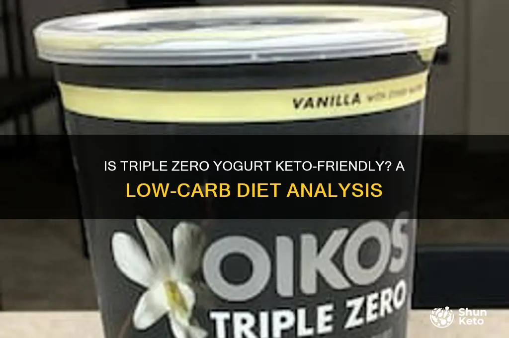 can you have triple zero yogurt on keto