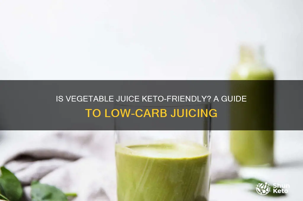 can you have vegetable juice on keto