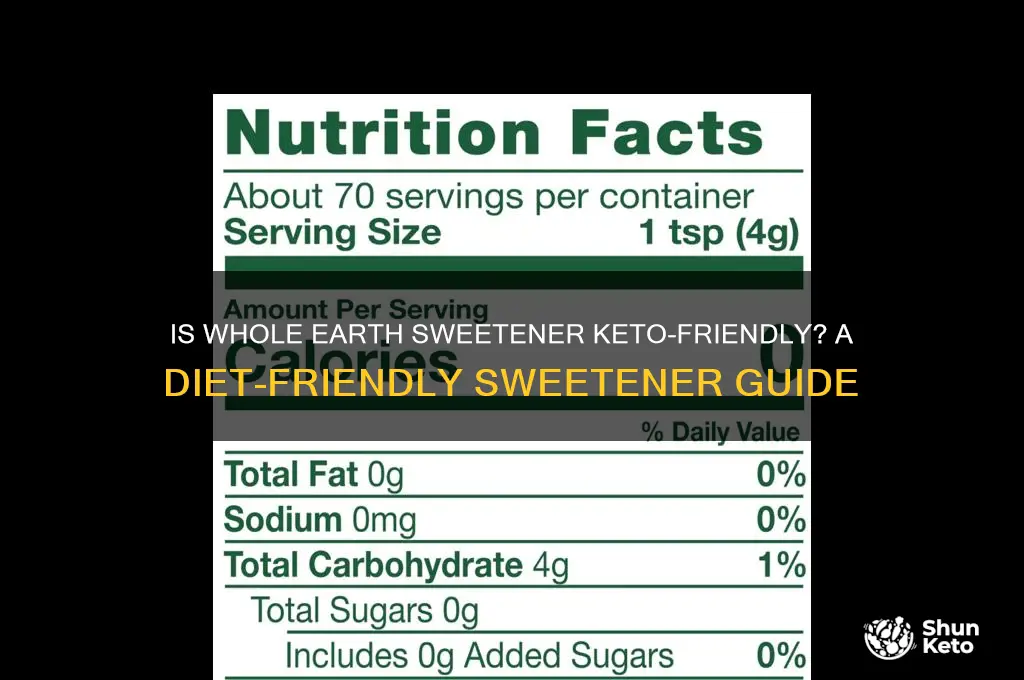 can you have whole earth sweetener on keto