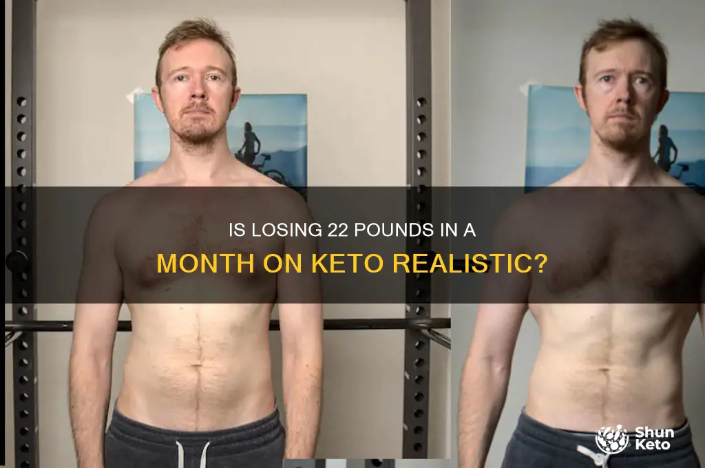 can you lose 22 lbs in month on keto diet