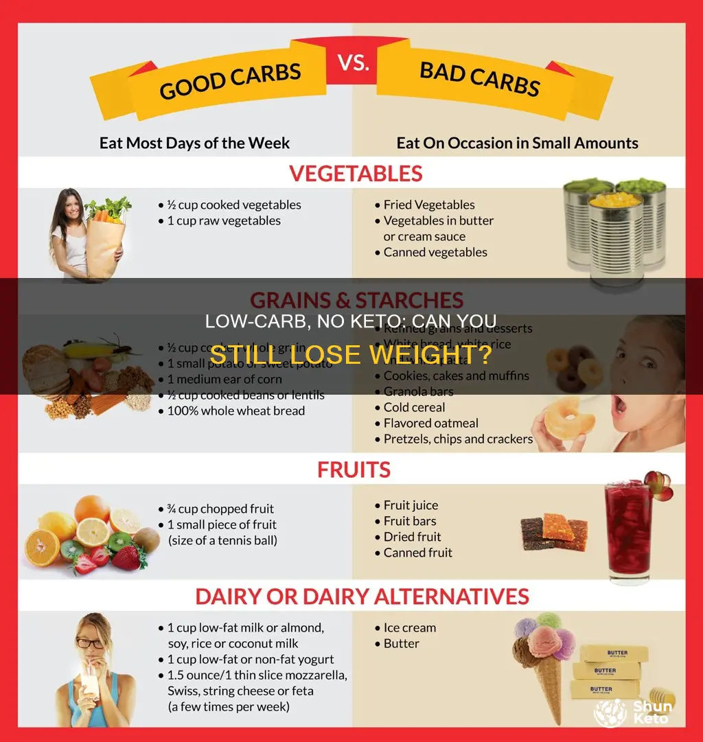 can you lose weight eating low carb but not keto