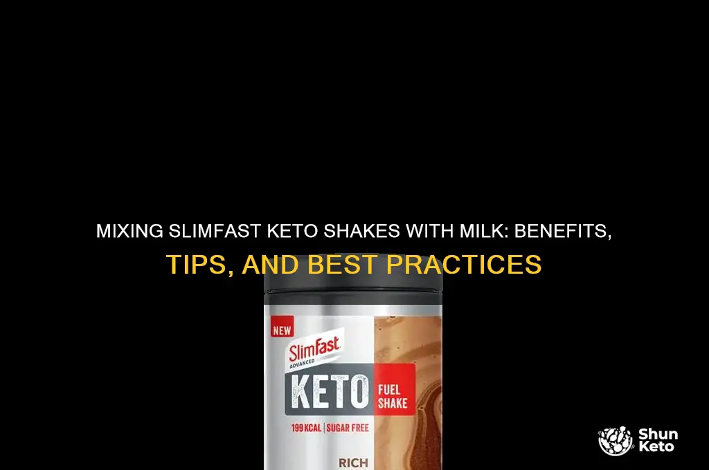 can you mix slimfast keto shake with milk