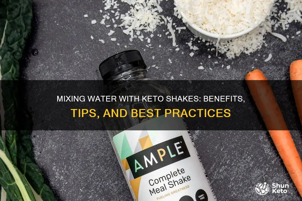 can you mix water with keto shakes