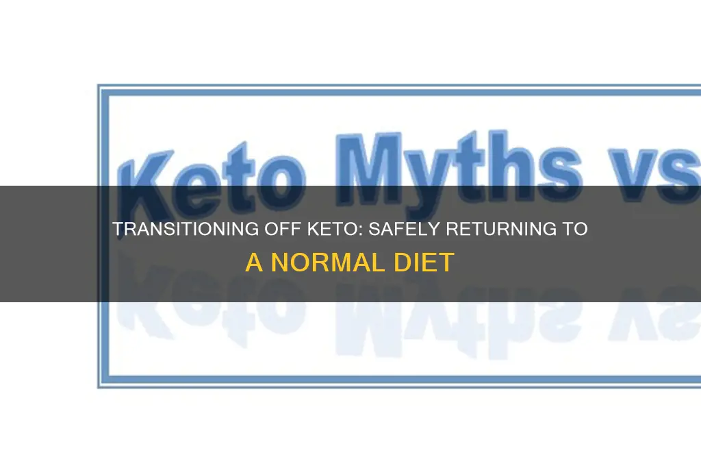 can you revert back to normal diet after keto diet