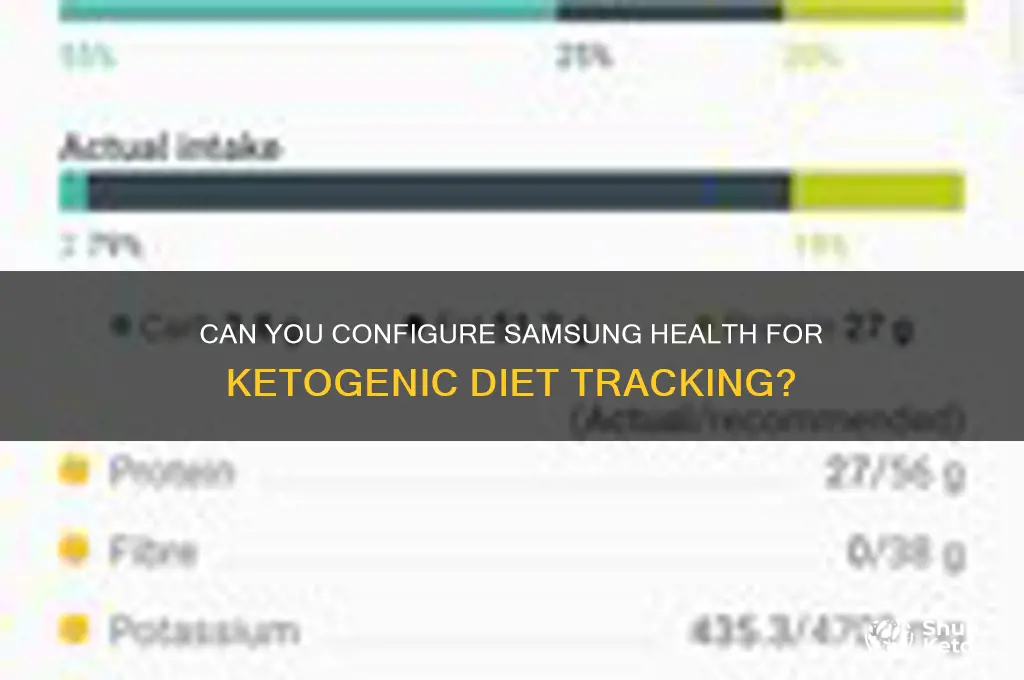 can you set samsung health to ket