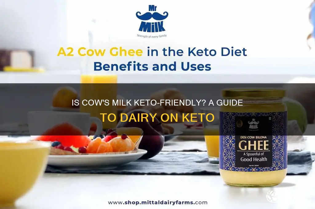 can you still have cows milk on keto