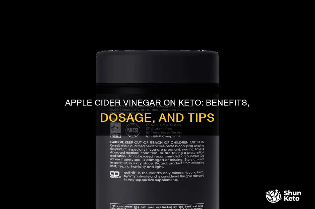 can you take apple cider vinegar on keto