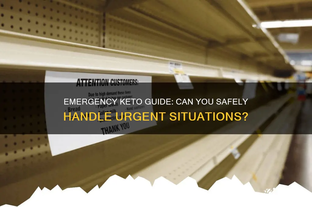 can you take emergency on keto