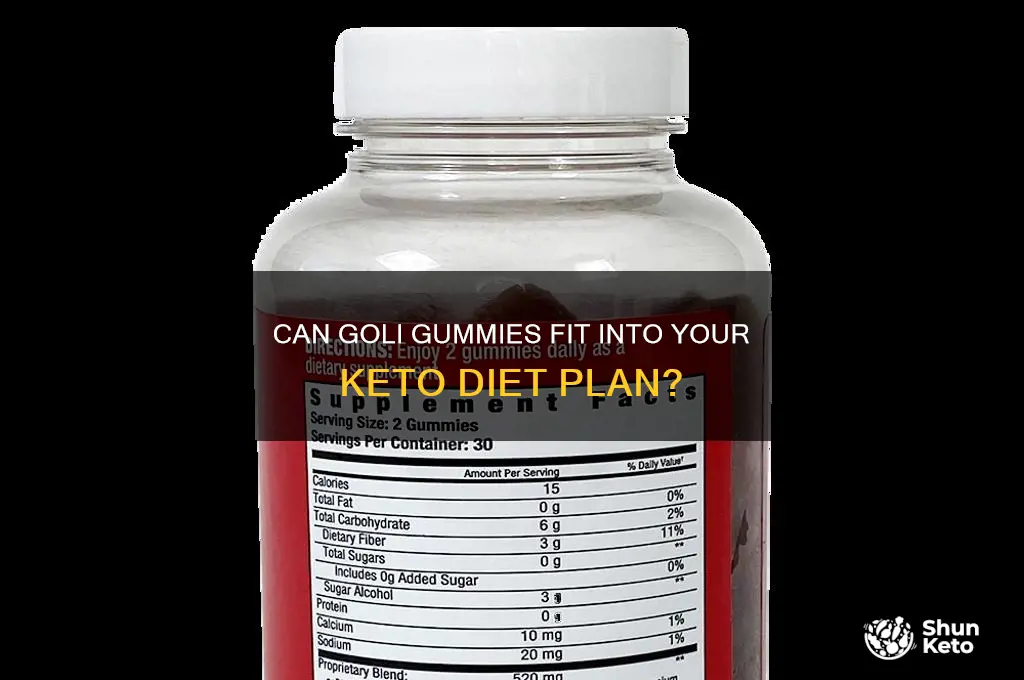 can you take goli gummies on keto diet