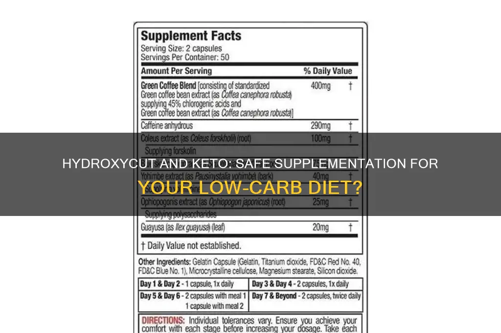 can you take hydroxycut on keto diet