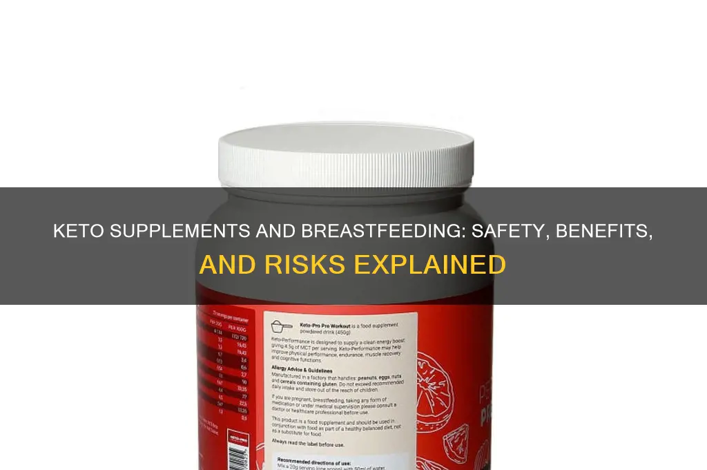 can you take keto supplements while breastfeeding