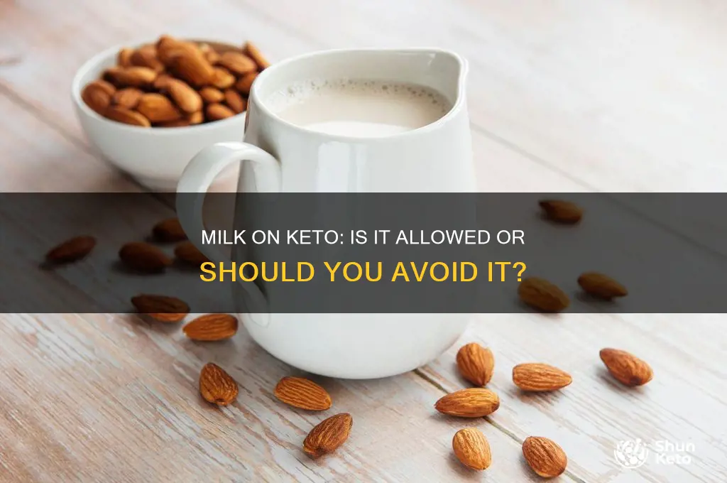 can you use milk on keto