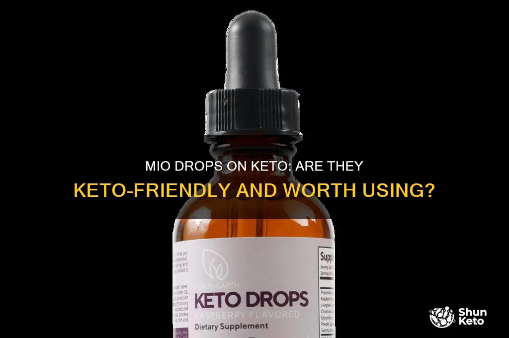 can you use mio drops on keto