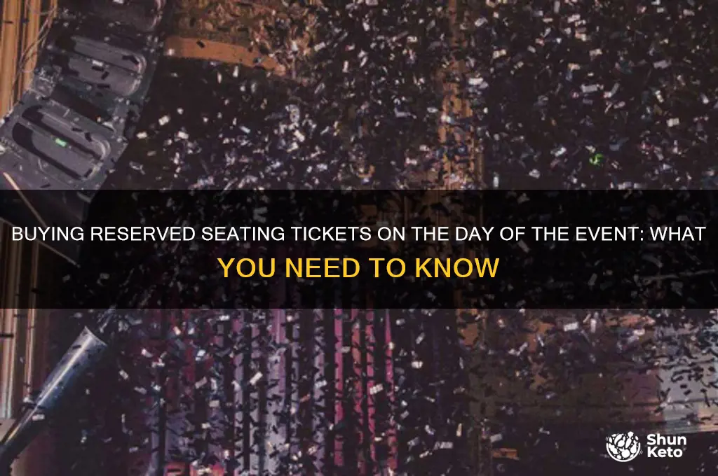 can yoy buy day of ti ket reserved seating