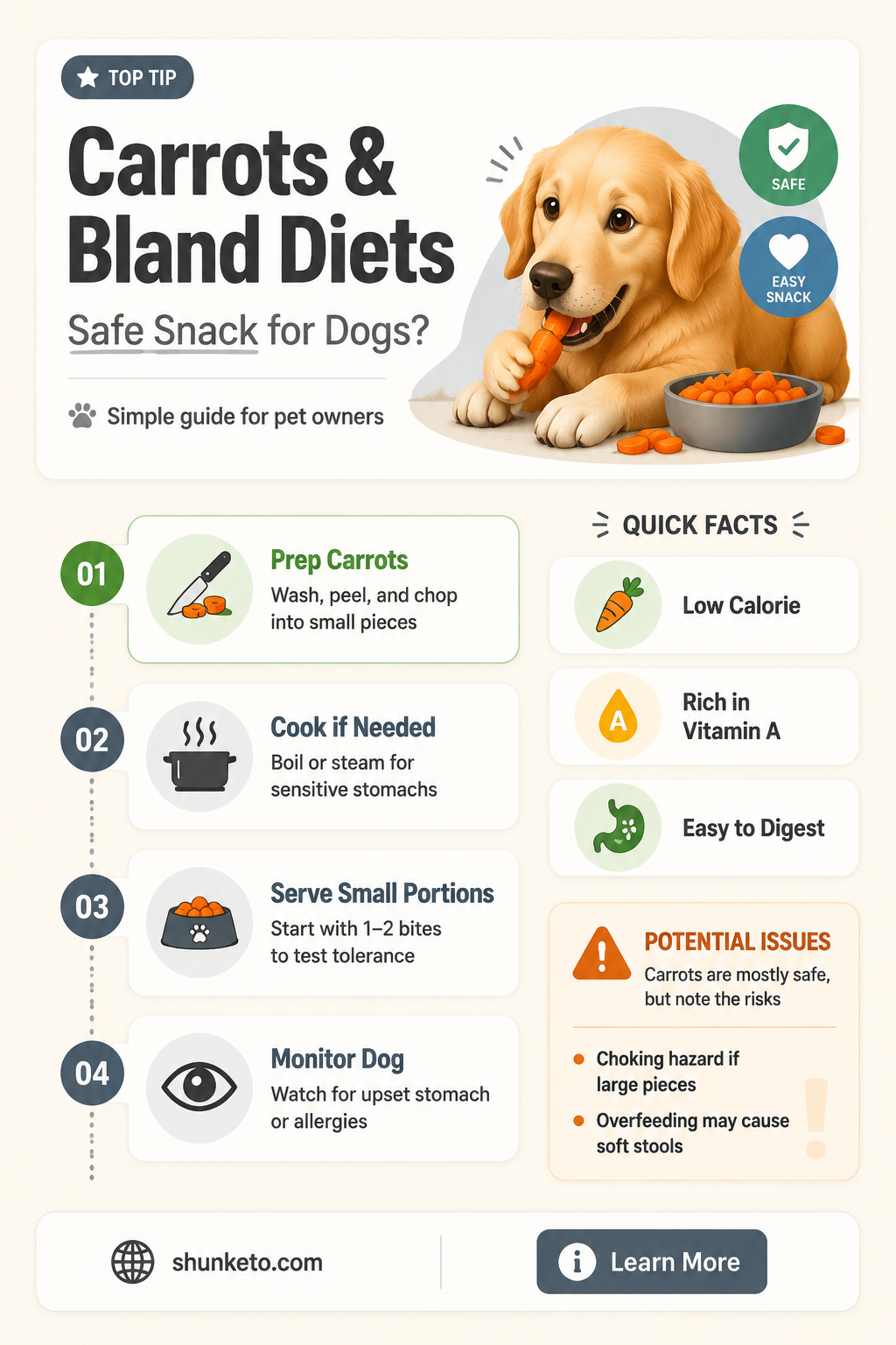 are carrots part of a bland diet for dogs