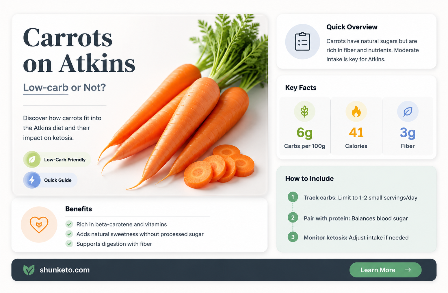 are carrots allowed on atkins diet