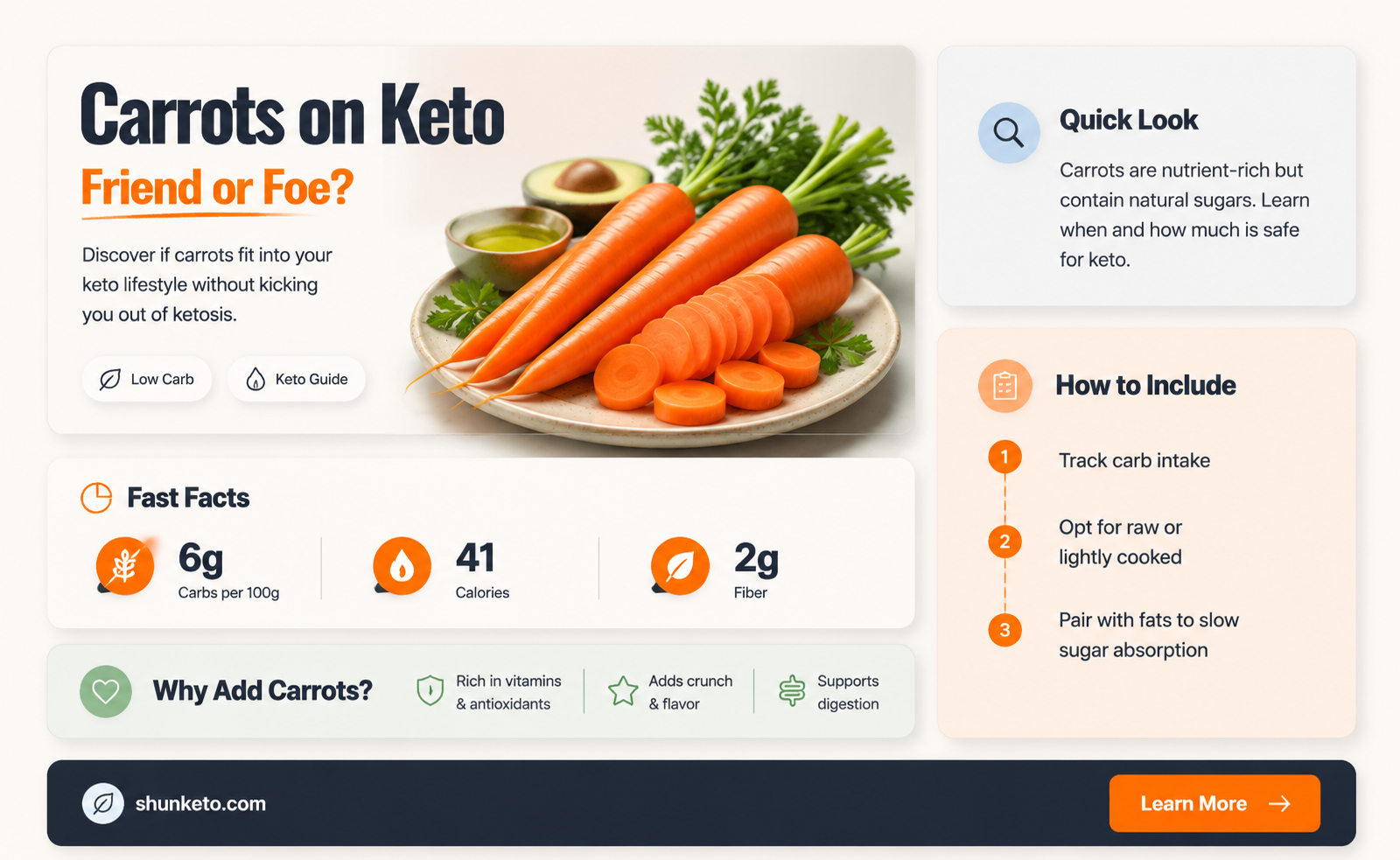 are carrots keto free
