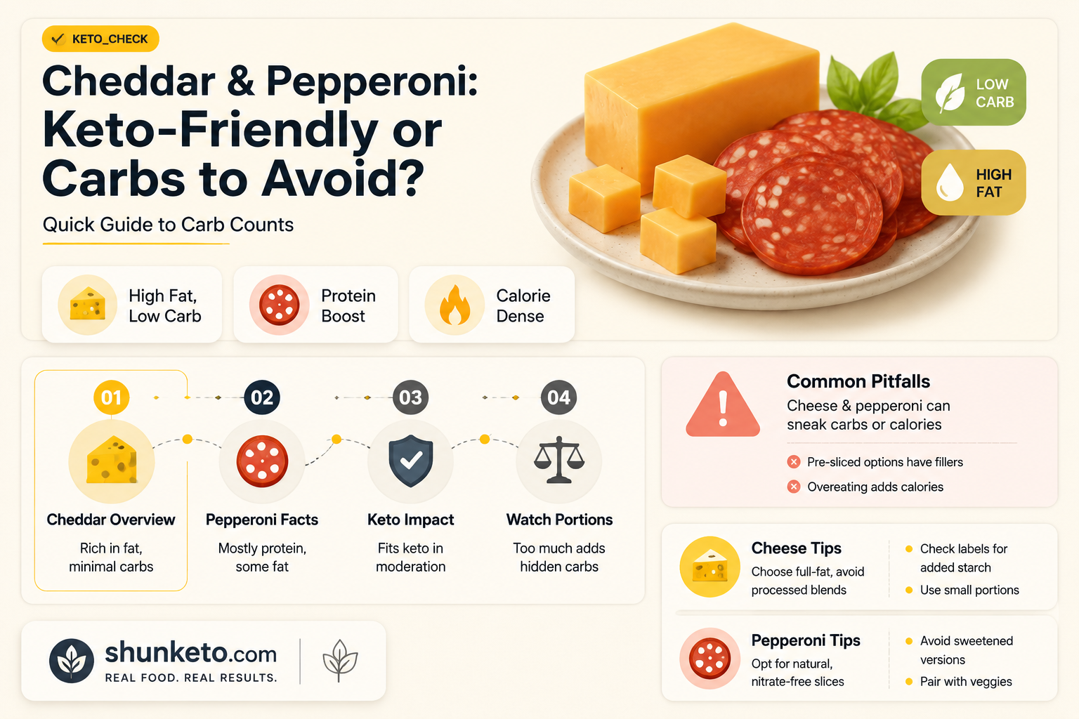 are cheddar and pepperoni keto