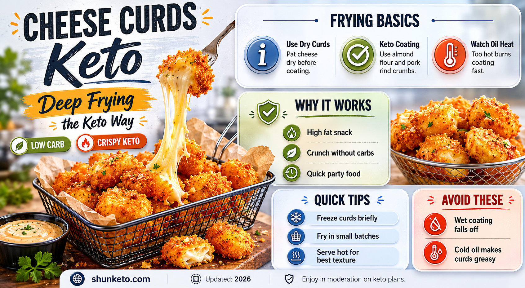 are deep fried cheese curds keto