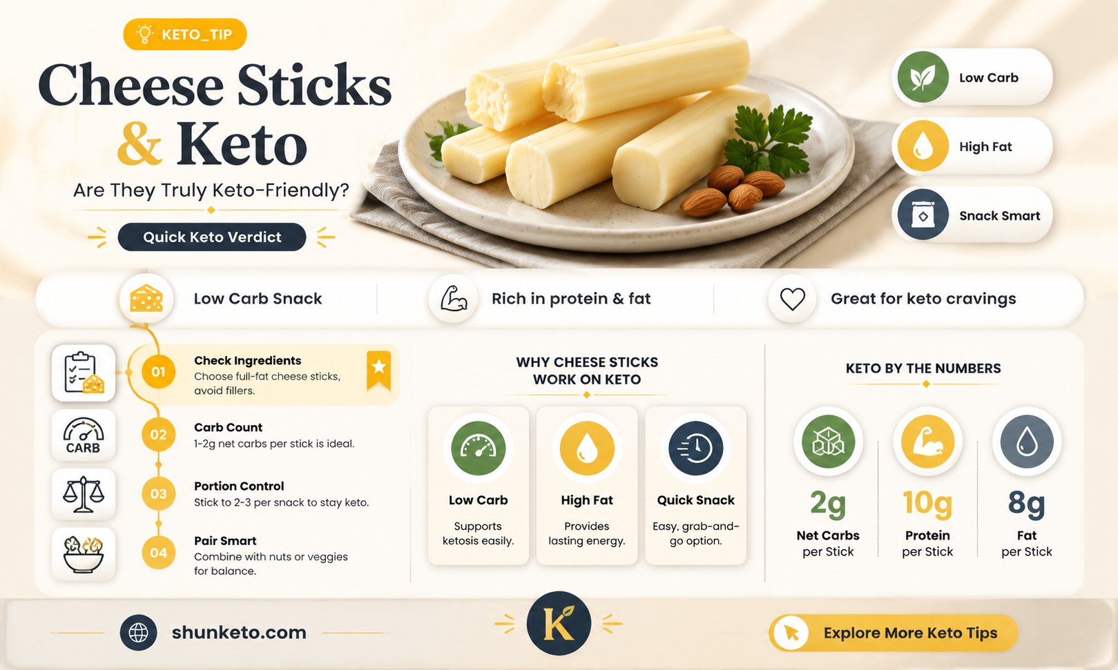 are cheese sticks keto