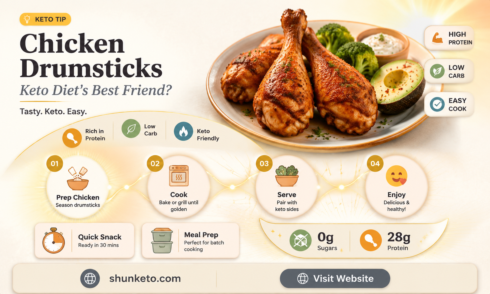 are chicken drumsticks keto