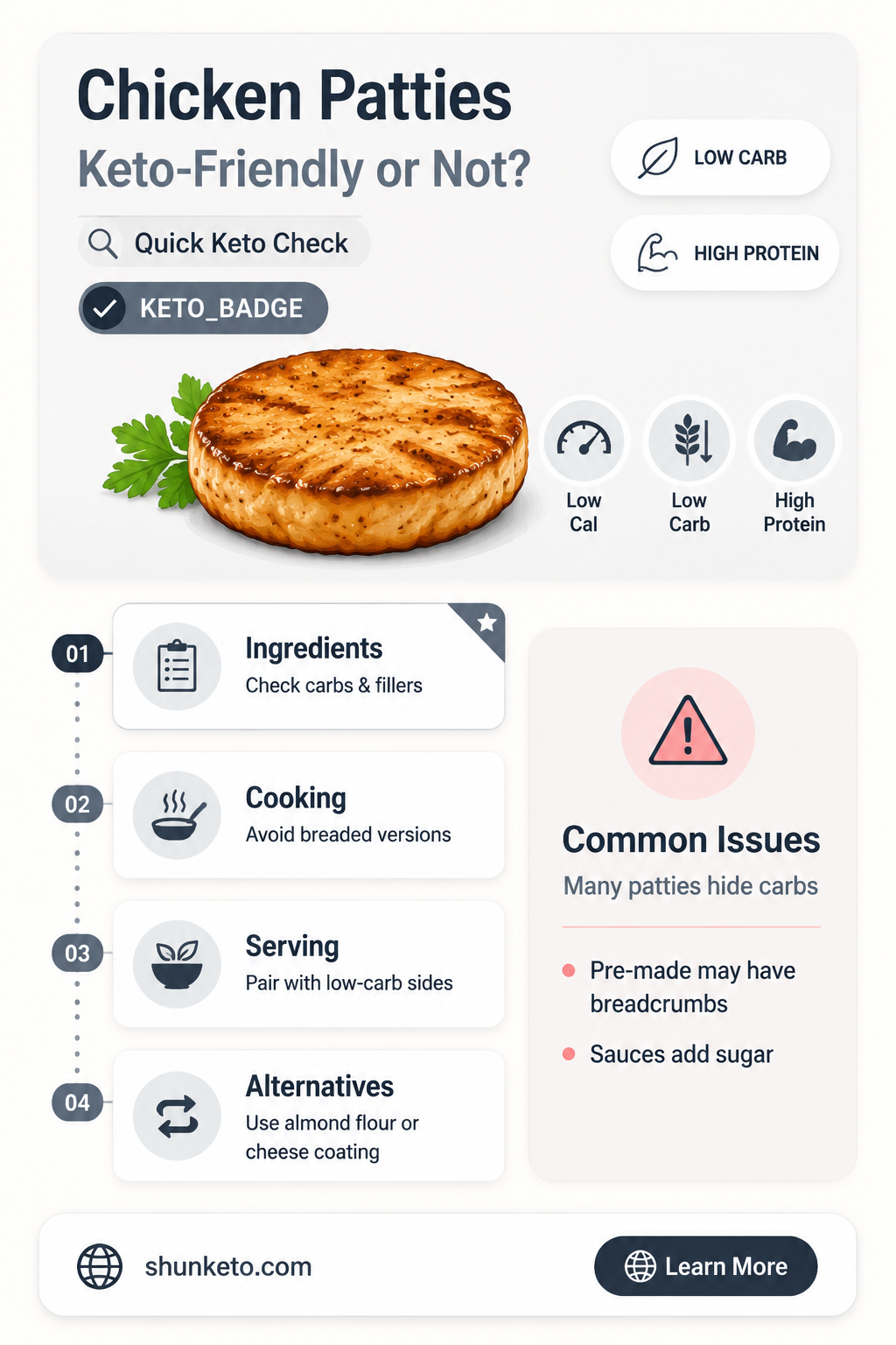 are chicken patties keto
