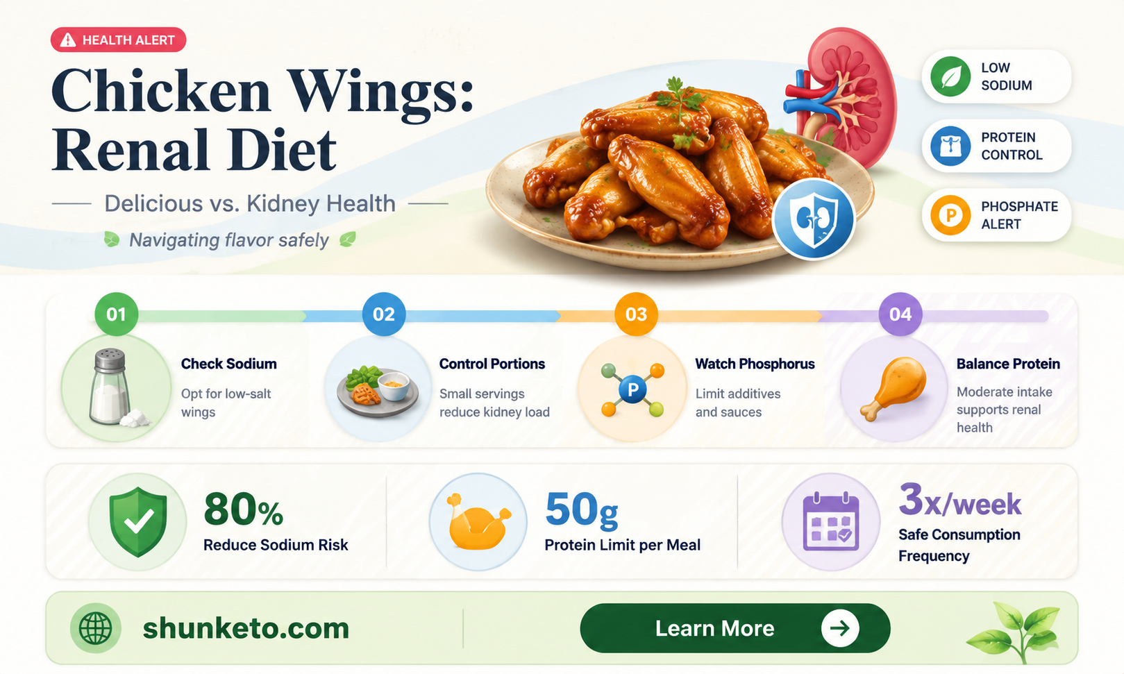 are buffalo chicken wings ok for renal diet