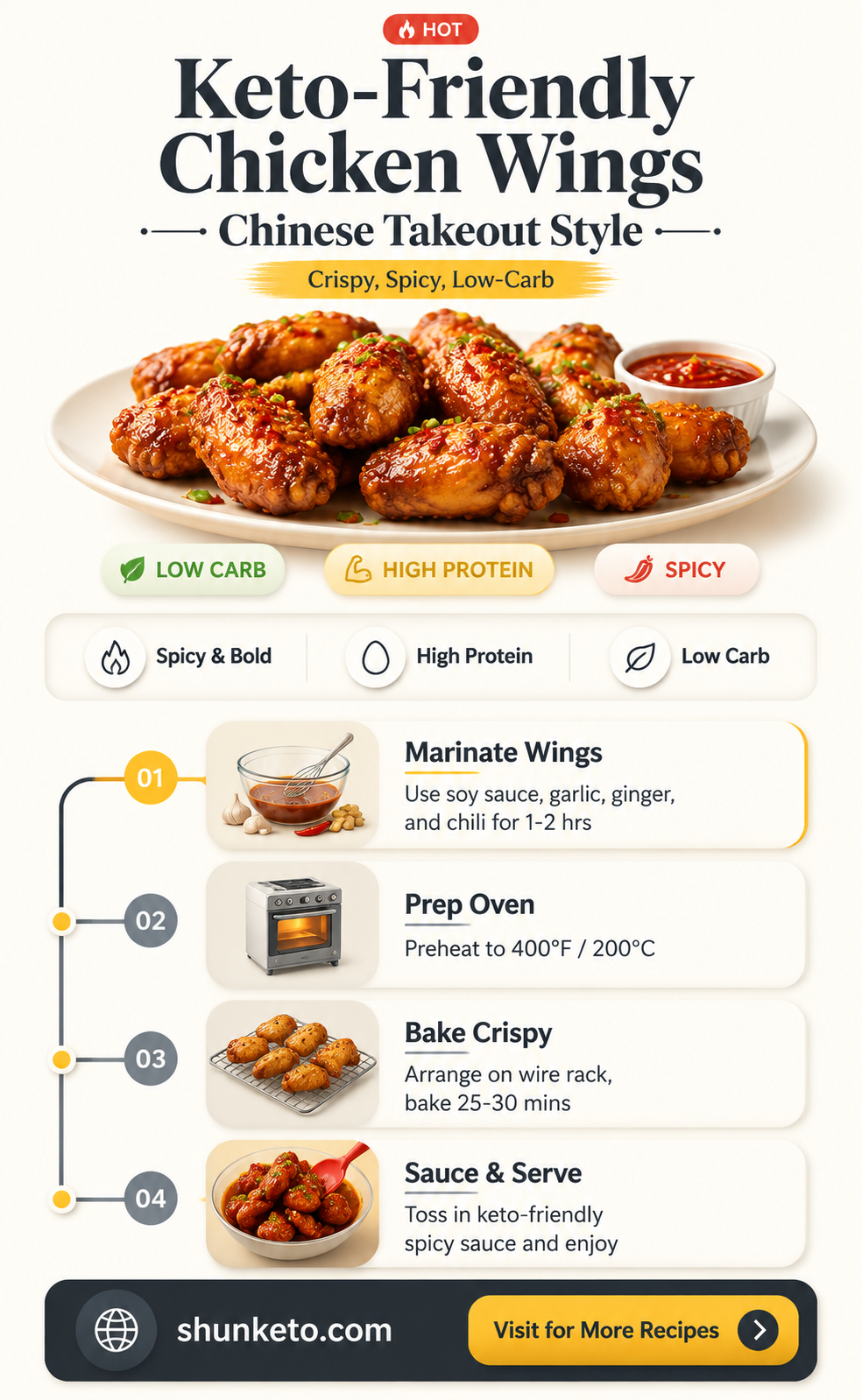 are chicken wings from chinese restaurants keto