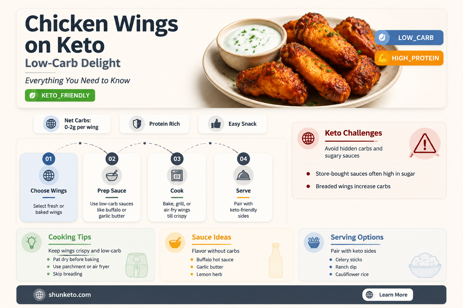 are chickeen wings keto
