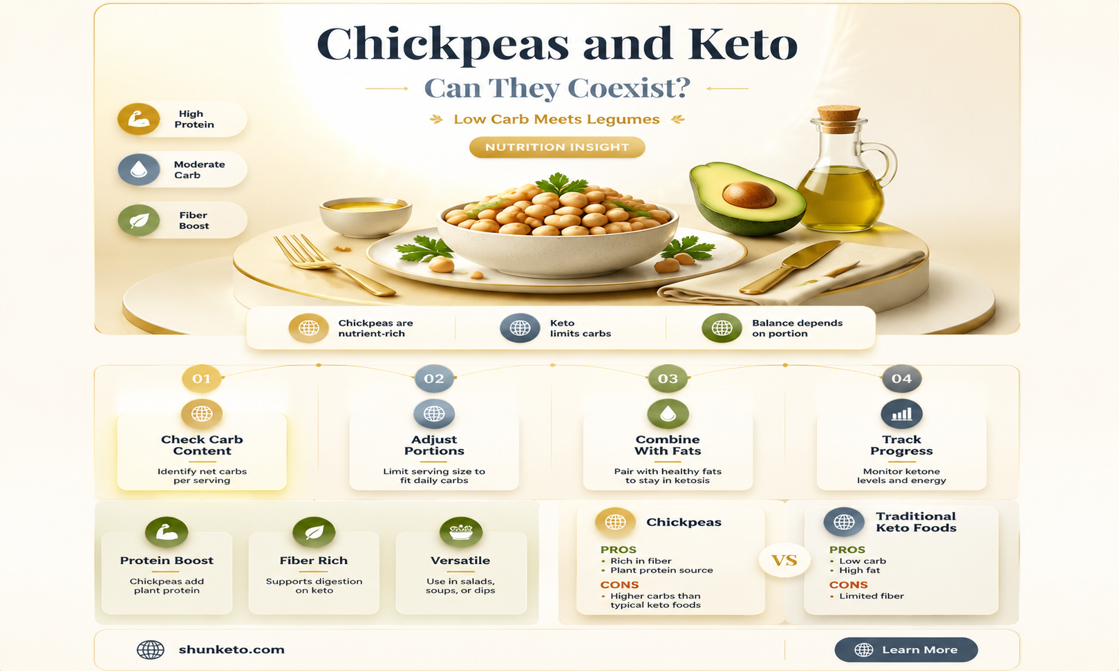 are chickpeas allowed on ketogenic diet