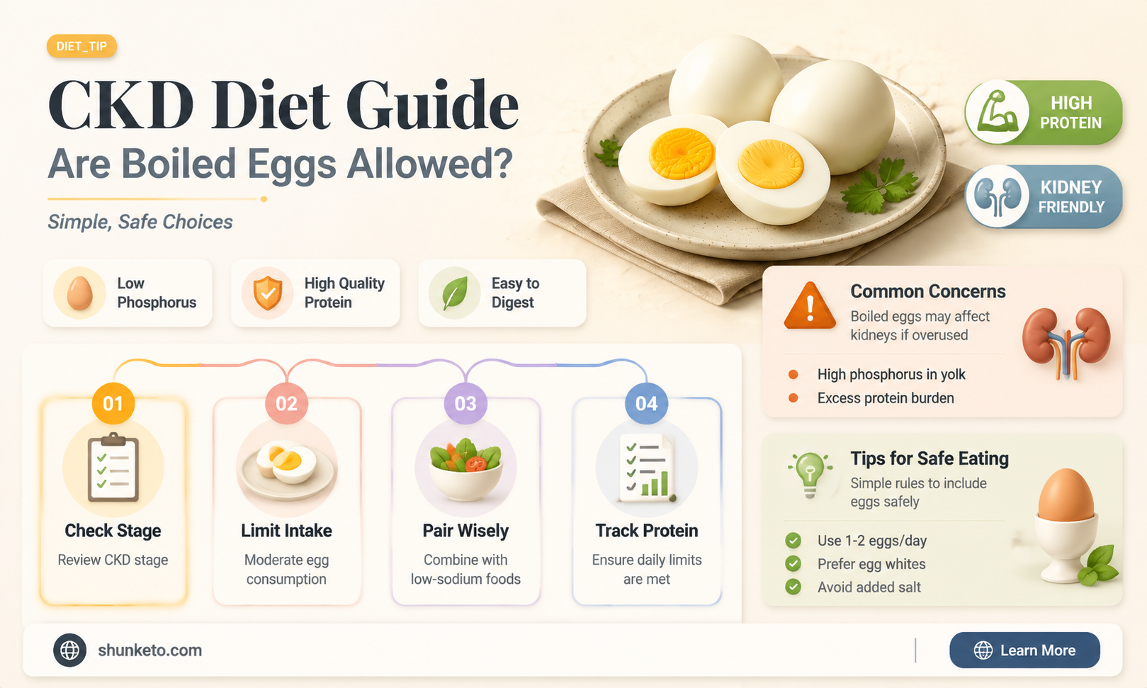 are boiled eggs allowed on a ckd diet