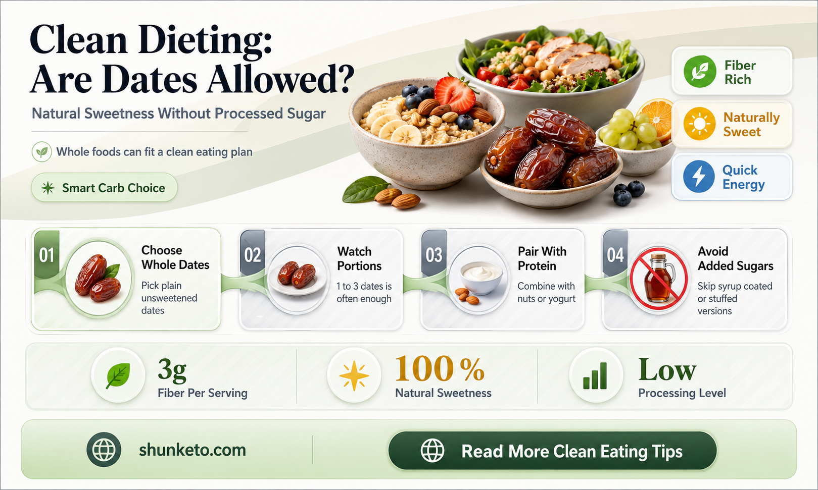 are dates allowed on a clean diet