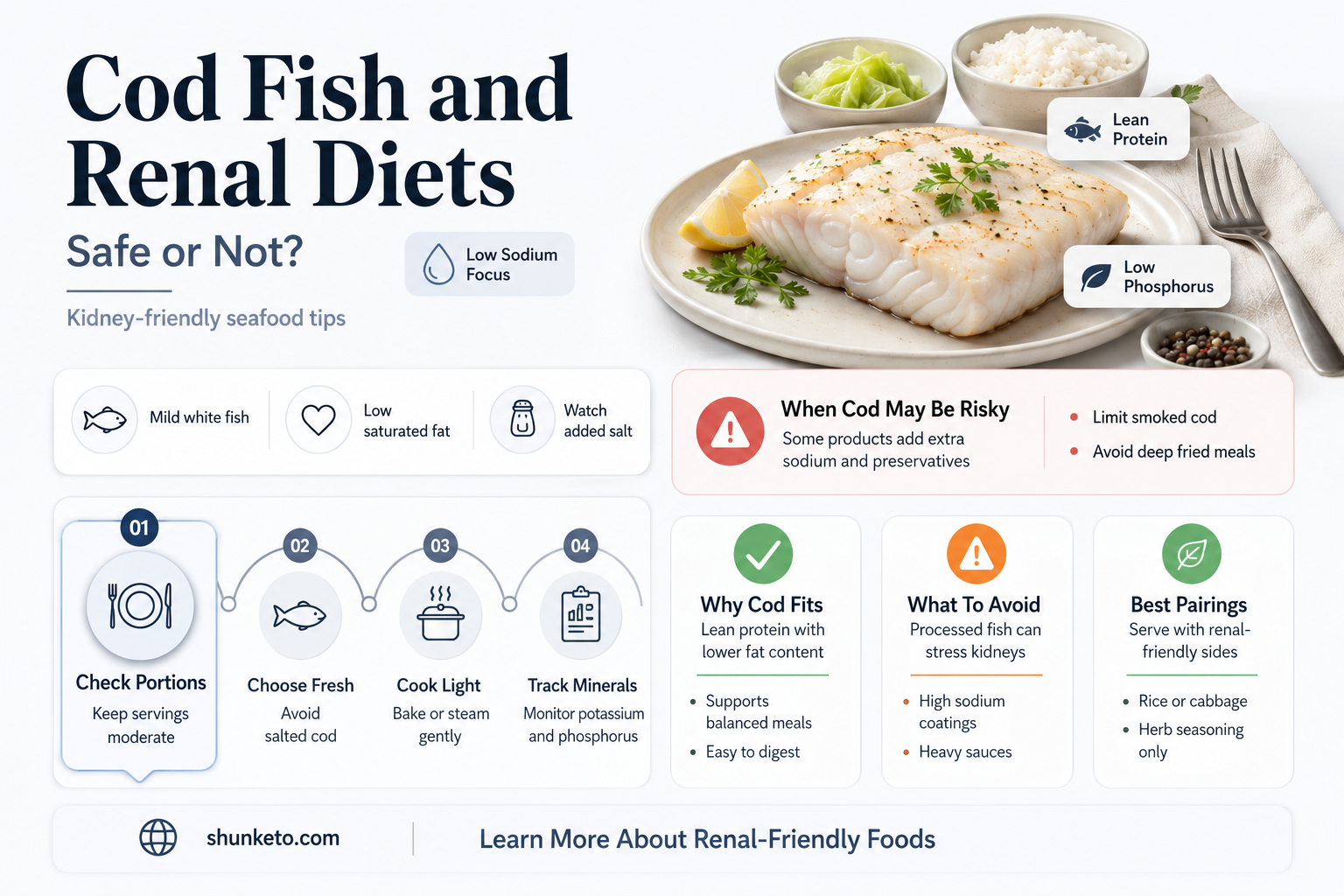 are cod fish safe for a renal diet