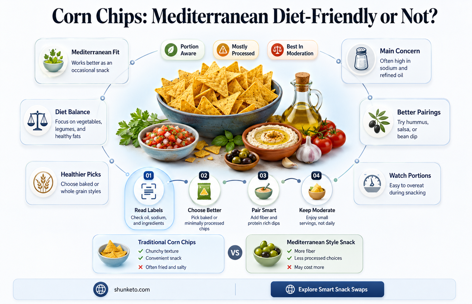 are corn chips on the mediterranean diet