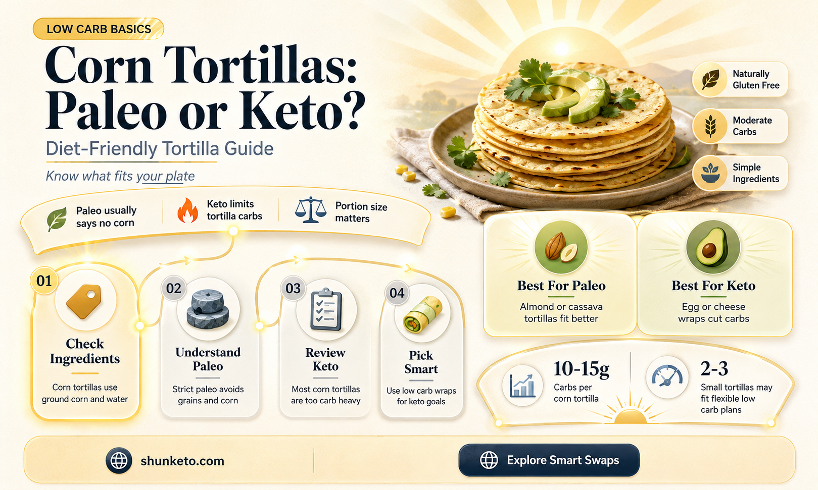 are corn tortrillas paleo or keto friendlyt