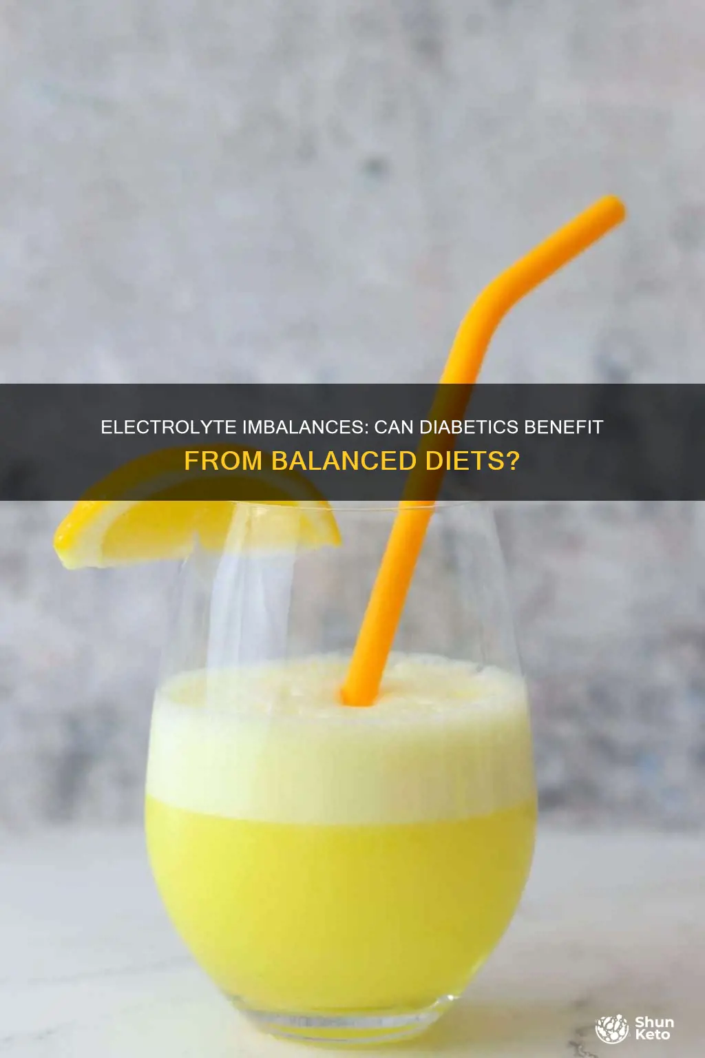 could a balanced diet help electrolyte imbalances in diabetic patients