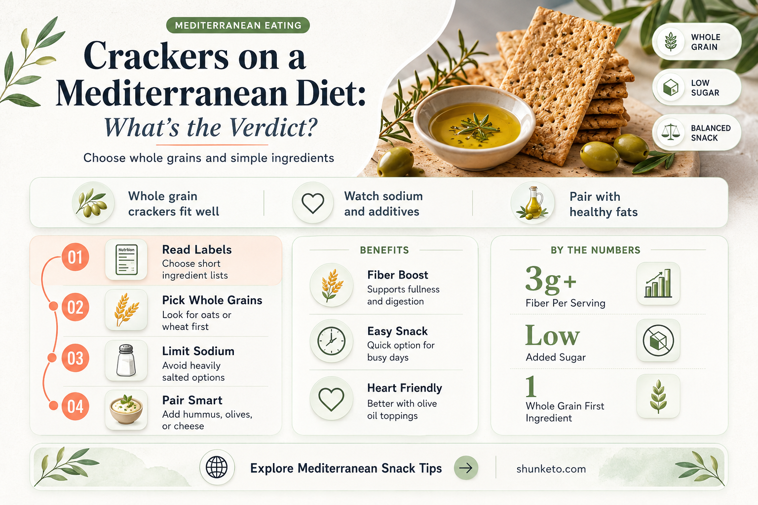 are crackers allowed on mediterranean diet