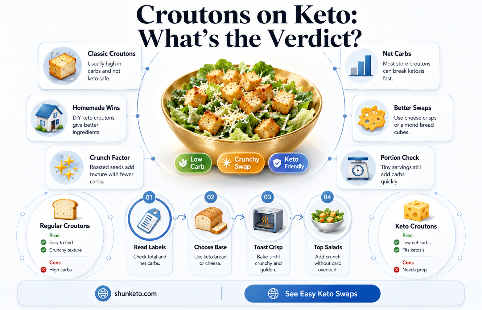 are croutons allowed on keto