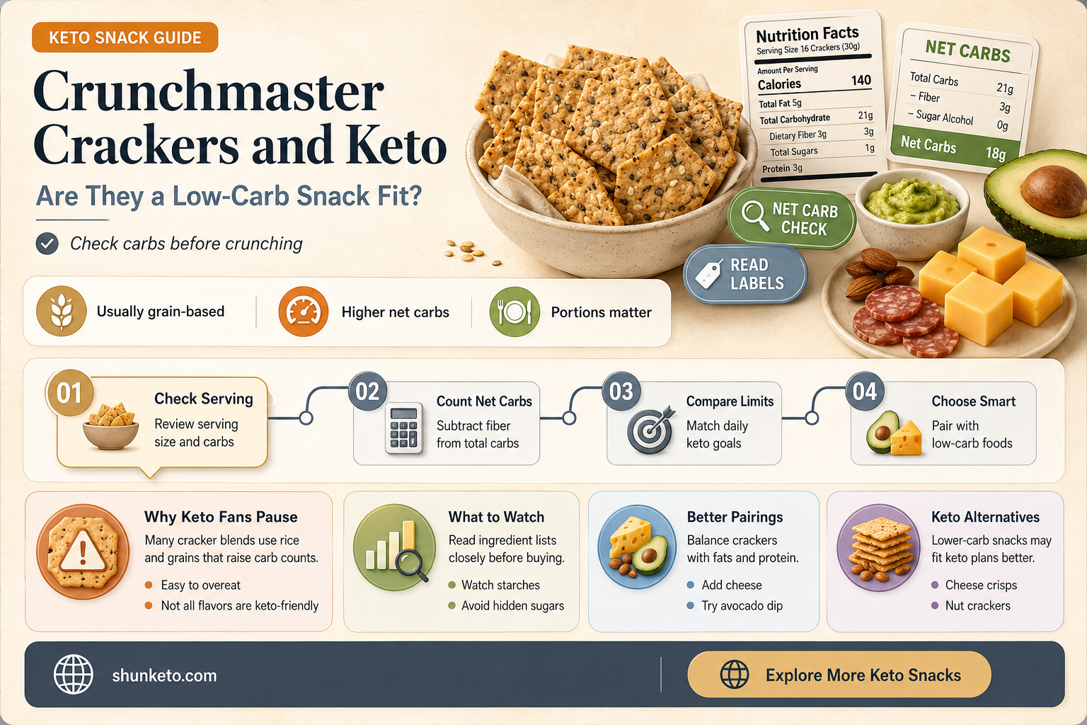 are crunchmaster crackers keto