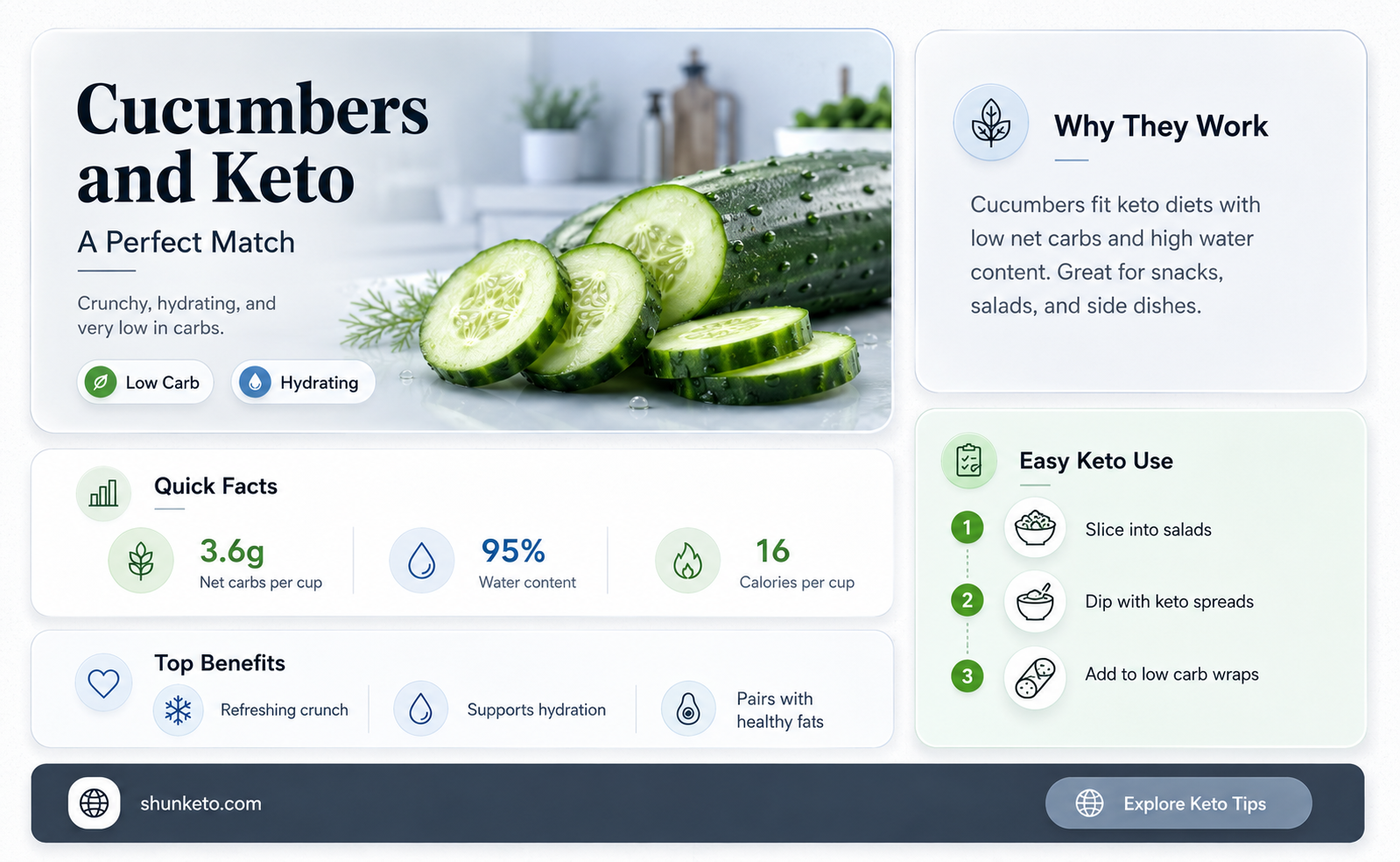 are cucumbers okay for ketogenic diet