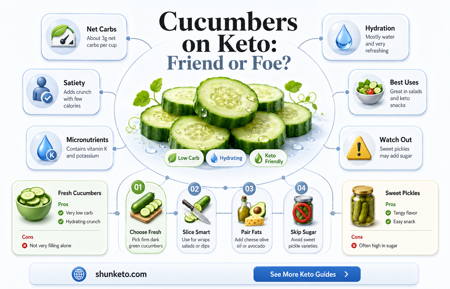 are cucumbers allowed on keto