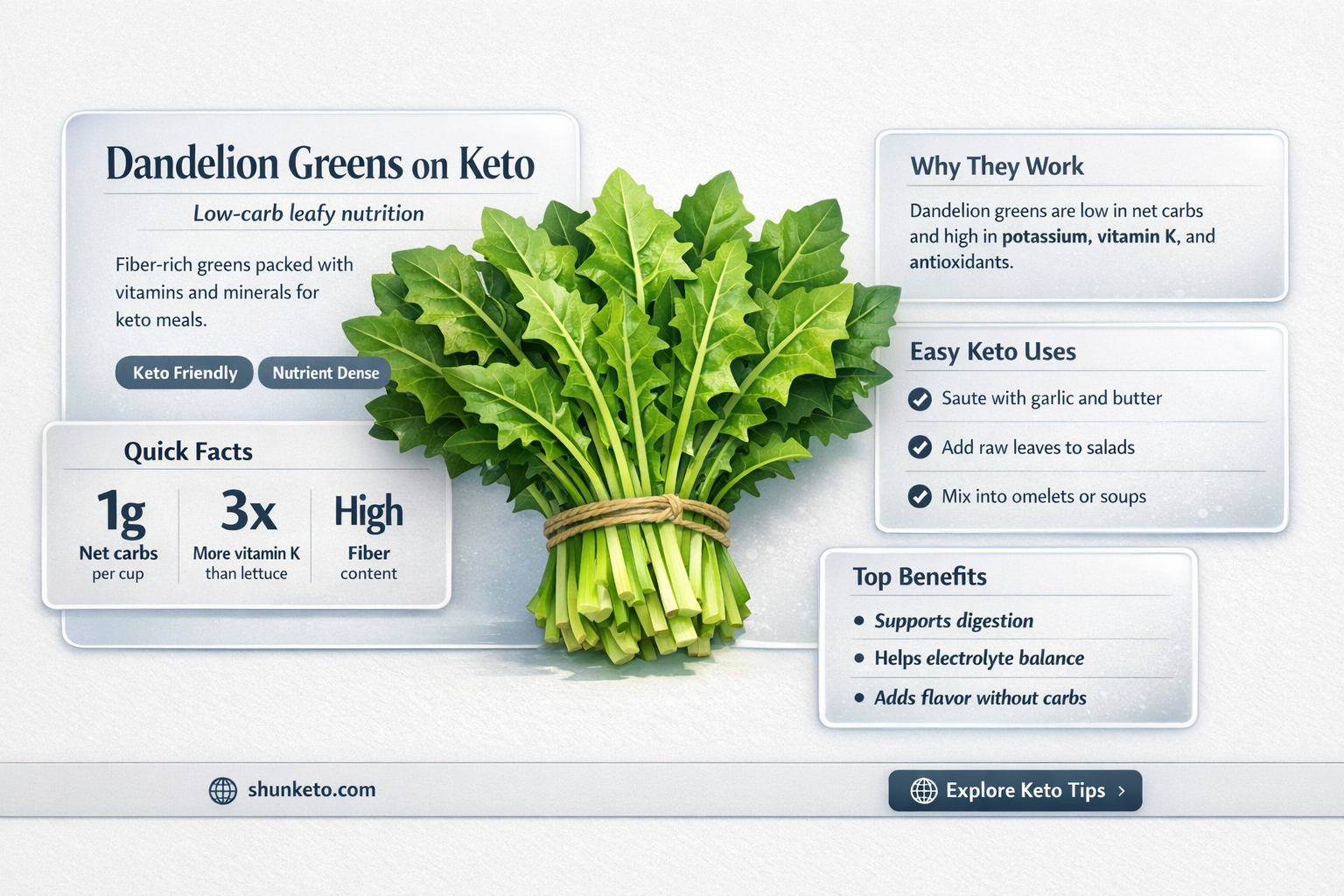 are dandelion greens keto