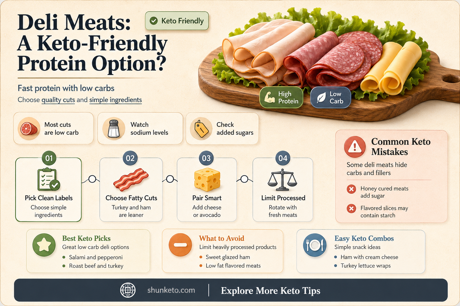 are deli meats okay for keto