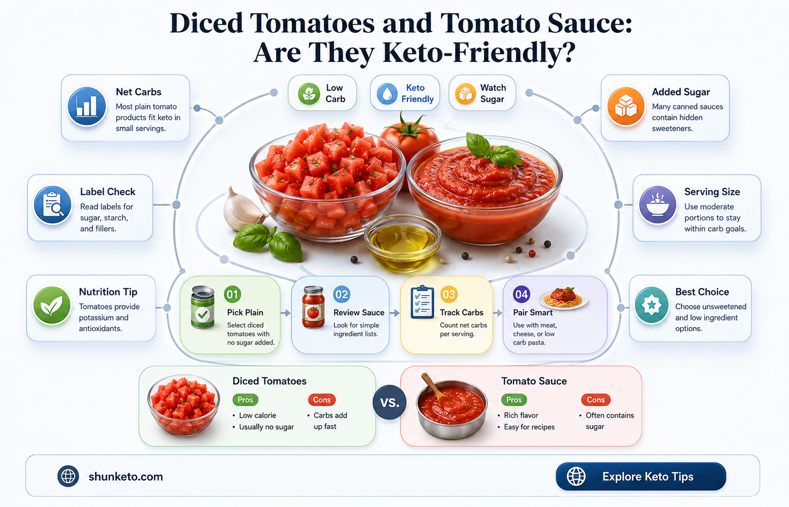 are diced and tomato sauce keto